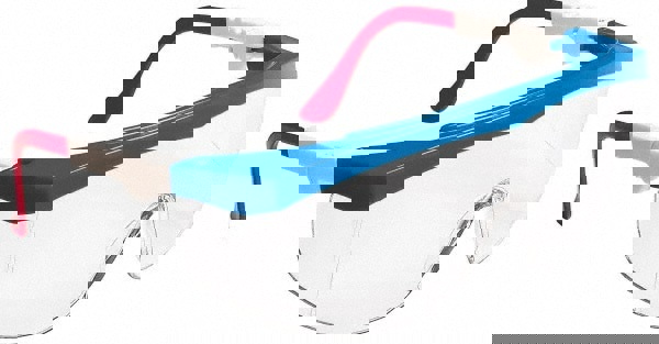 Safety Glass: Scratch-Resistant, Polycarbonate, Clear Lenses, Full-Framed, UV Protection